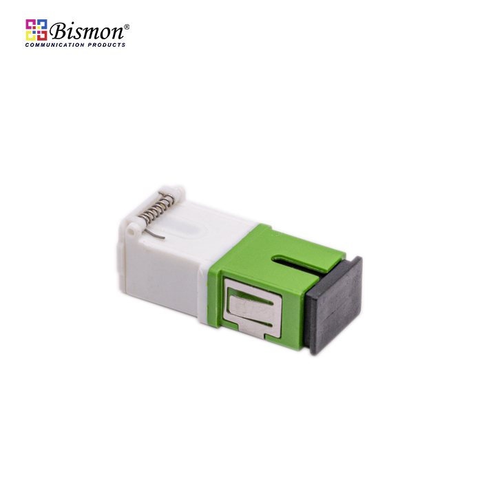 SC/APC Adaptor Single-Mode Polymer Housing, Simplex with Shutter